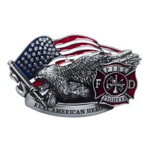 American Eagle Holding Flag Belt Buckle