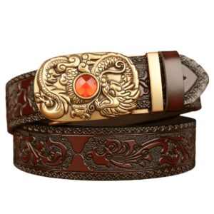 Animal Spirit Belt with Dragon Pattern Stone
