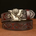 Ceinture Esprit Animal à motif Dragon et lettre V