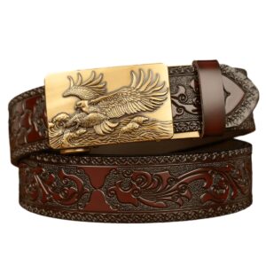 Animal Spirit Belt with Eagle and Waves Pattern