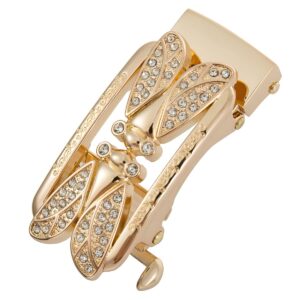 Automatic ratchet belt with dragonfly pattern