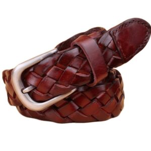 Ceinture en cuir tressé