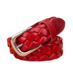 Ceinture en cuir tressé