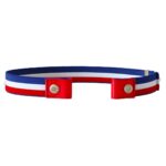 Buckleless Belt Elastic Blue White Red