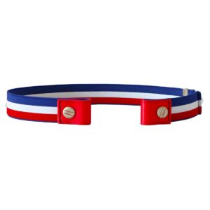 Buckleless Belt Elastic Blue White Red