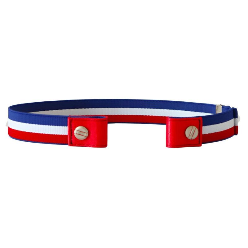 Buckleless Belt Elastic Blue White Red