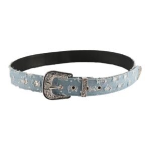 Cowboy Belt Jean and Sequins with Fancy Buckle