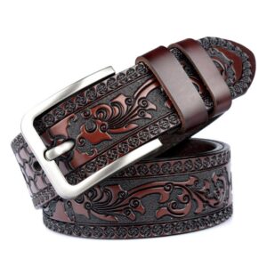 Ceinture Western en cuir pour homme