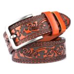 Ceinture Western en cuir pour homme