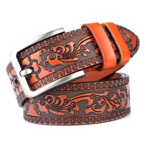 Ceinture Western en cuir pour homme