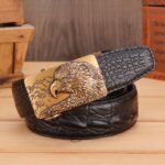 Ceinture en cuir effet crocodile boucle Aigle pour homme