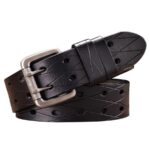 Double Buckle Leather Belt
