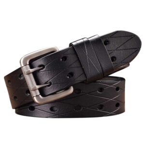 Double Buckle Leather Belt