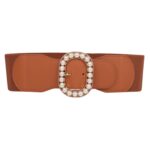 Extra Large XXL Belt with Pearl-Encrusted Buckle