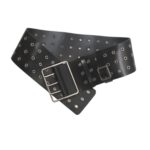 Extra Large XXL Belt with Triple Buckles and Multiple Rivets