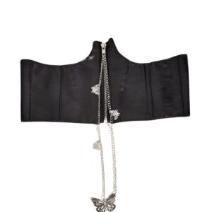 Hayes Corset Belt with Zip Closure and Butterfly Chains