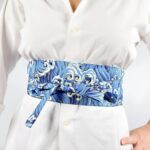 Japanese Wave Pattern Obi Belt