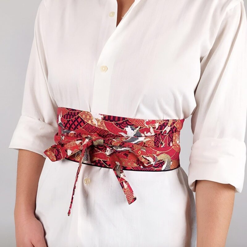 Koi Carp Pattern Obi Belt