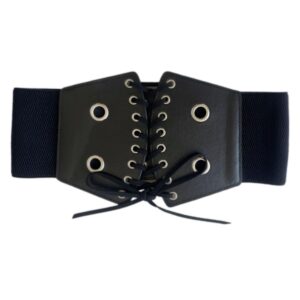 Lace-Up Corset Belt with Eyelets