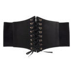 Lace-up Corset Belt with Metal Buckles