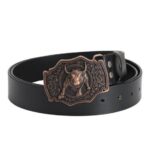 Ceinture en cuir avec boucle taureau