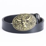 Ceinture en cuir avec boucle taureau