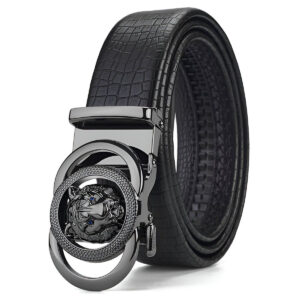 Ceinture cuir aspect crocodile