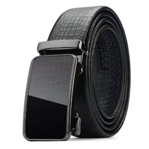 Ceinture cuir aspect crocodile