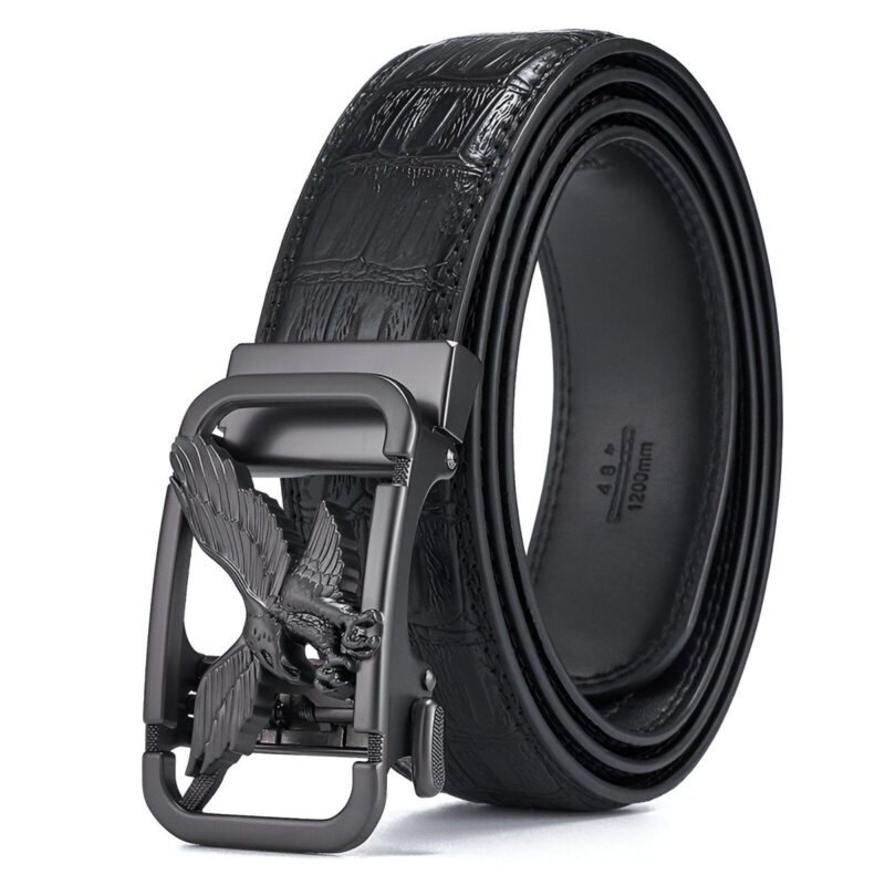 Ceinture cuir aspect crocodile