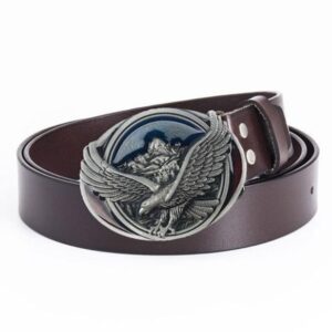 Ceinture en cuir avec aigle