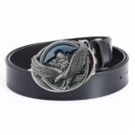Ceinture en cuir avec aigle