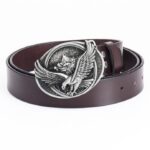 Ceinture en cuir avec aigle