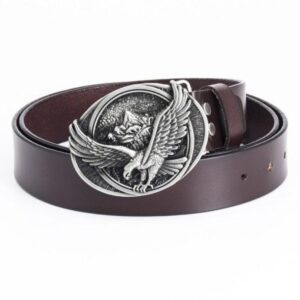 Ceinture en cuir avec aigle