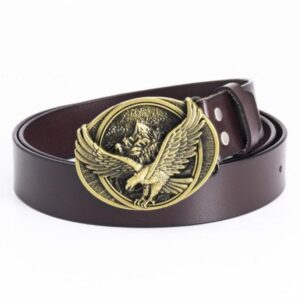 Ceinture en cuir avec aigle