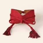 Ceinture à nouer modèle Maralia - Rouge / 80-110 cm (Taille Unique)