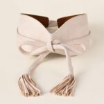 Ceinture à nouer modèle Maralia - Beige / 80-110 cm (Taille Unique)