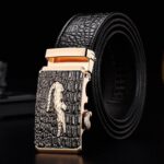 Ceinture de costume crocodile pour homme