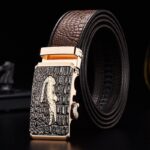Ceinture de costume crocodile pour homme