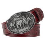 Ceinture Western en cuir pour homme