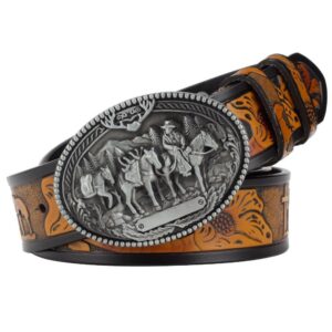 Ceinture Western en cuir pour homme