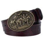 Ceinture Western en cuir pour homme