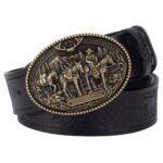 Ceinture Western en cuir pour homme