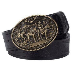 Ceinture Western en cuir pour homme