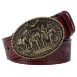 Ceinture Western en cuir pour homme