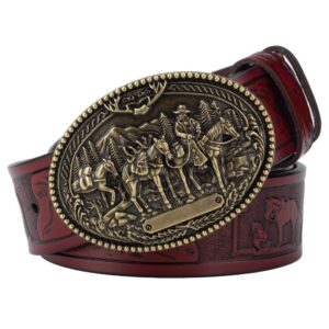 Ceinture Western en cuir pour homme