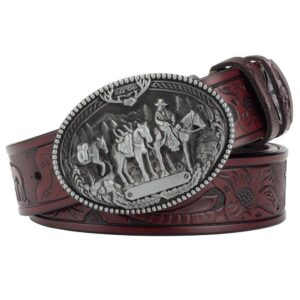 Ceinture Western en cuir pour homme