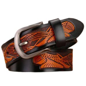 Ceinture Western en cuir pour homme