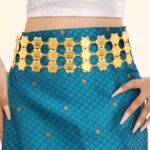 Moroccan Belt in Gold with Multiple Floral Medallions