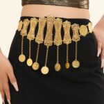 Moroccan Belt in Gold with Original Pendants and Medallions