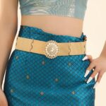 Moroccan Belt with Prong Belt Buckle and Diamond Patterns